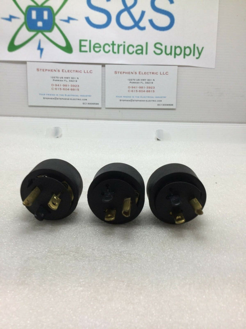 Lot Of 3 New 15a Or 20a Grounding Rubber Caps W/ Cord Clamps Eagle Bin2