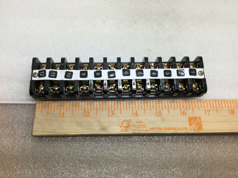 Dual Row 12 Positions Screw Terminal Electric Barrier Strip Block 600v 20a