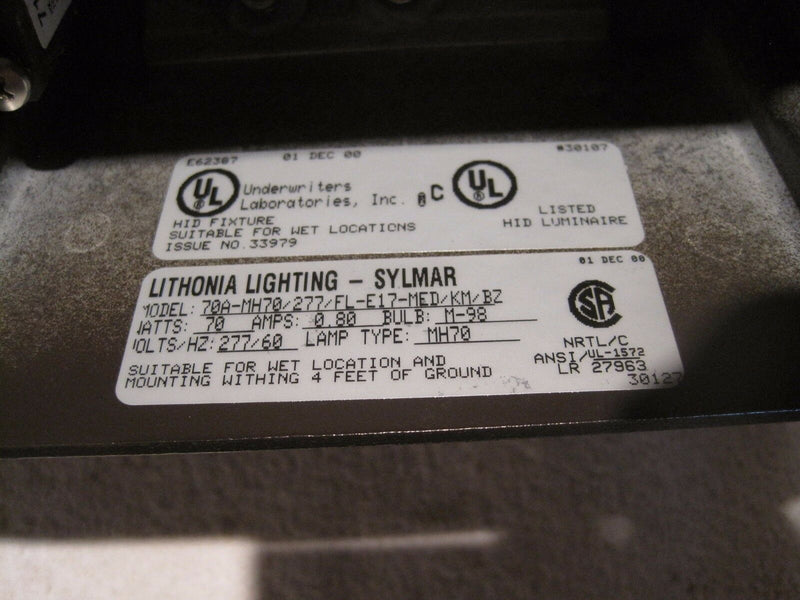 Lithonia Hydrel 70a-Mh70/277/Fl-E17-Med/Km/Bz Flood Light With Knuckle Mount