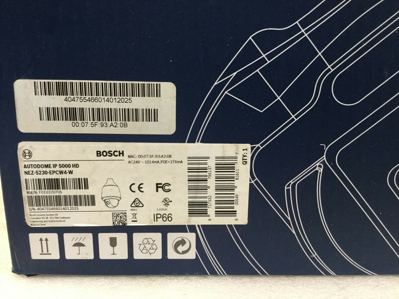 Bosch Nez-5230-Epcw4-W Autodome Ip 5000 Hd Camera