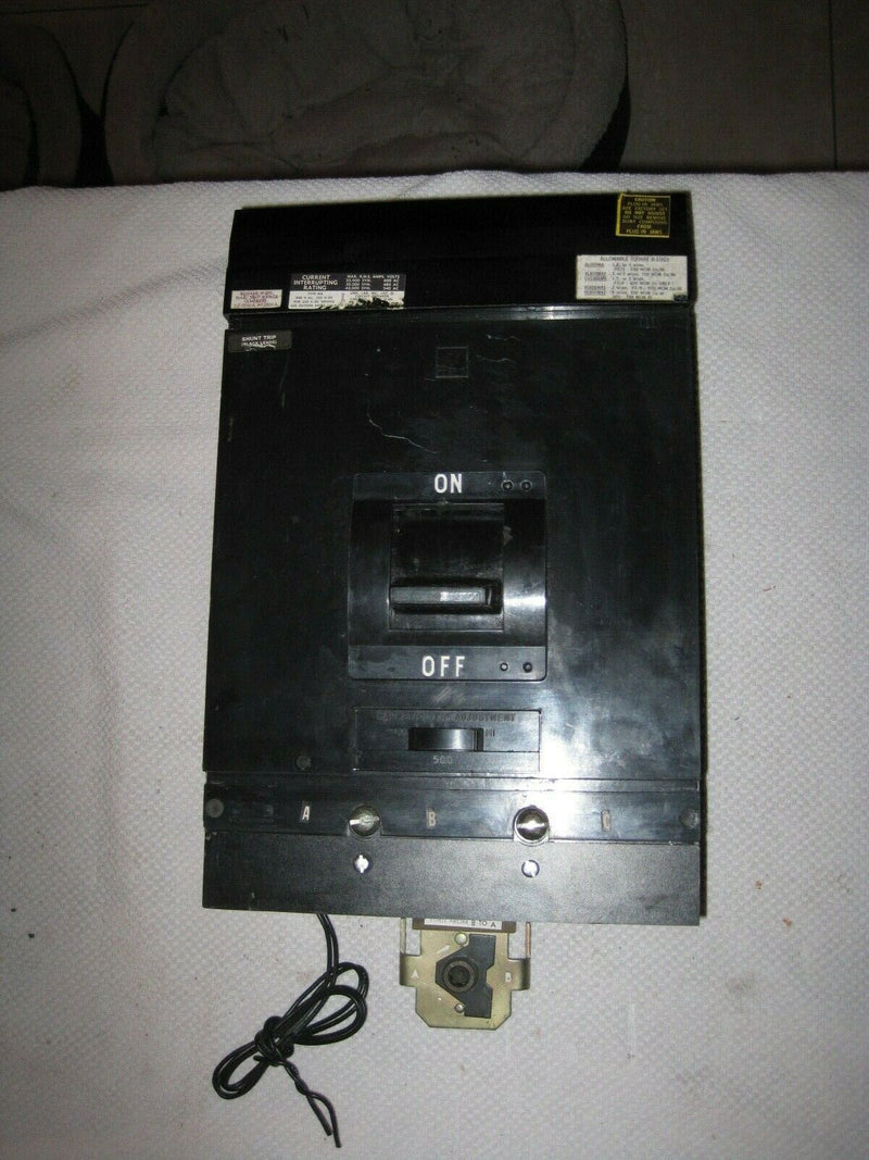 Square D MA36500 1021 Shunt 3 Pole 500 Amp 600v Circuit Breaker Black Face