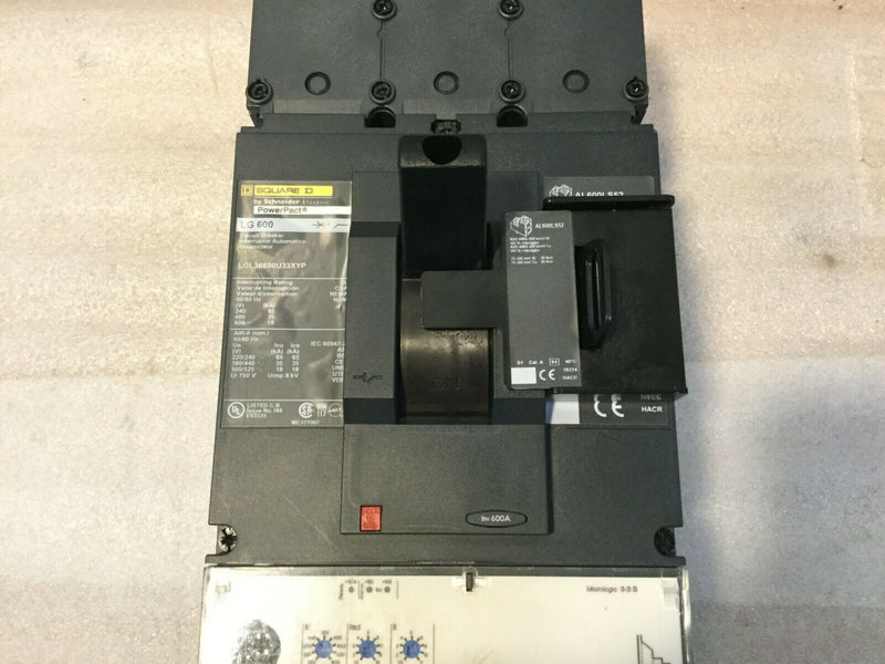 Al600ulpd8 Square D LGL36600U33XYP 600 Amp 3 Pole AL600S52 LGL36600 Circuit Break