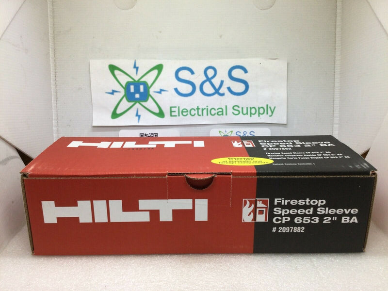 Hilti Cp 653 2” Ba Firestop Speed Sleeve, New In Box