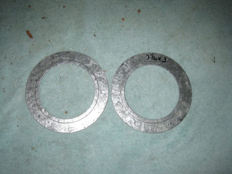(Lot Of 2) 3-1/2" To 3" Galvanized Steel Conduit Reducing Washer (Washers)