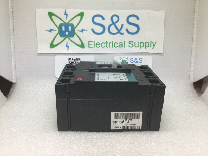 GE General Electric THED136050/THED136050WL Circuit Breaker 50 Amp 3 Pole 600v