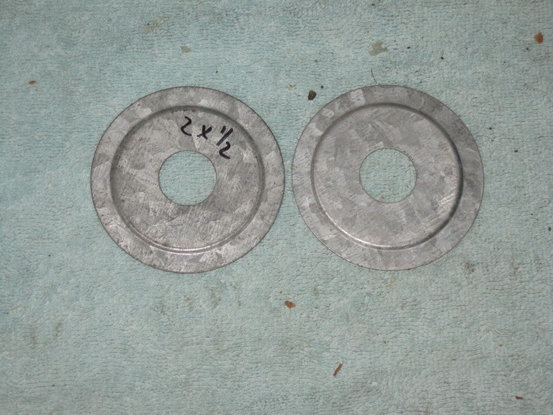 (Lot Of 2) 2" To 1/2" Galvanized Steel Conduit Reducing Washer (Washers /Reducer