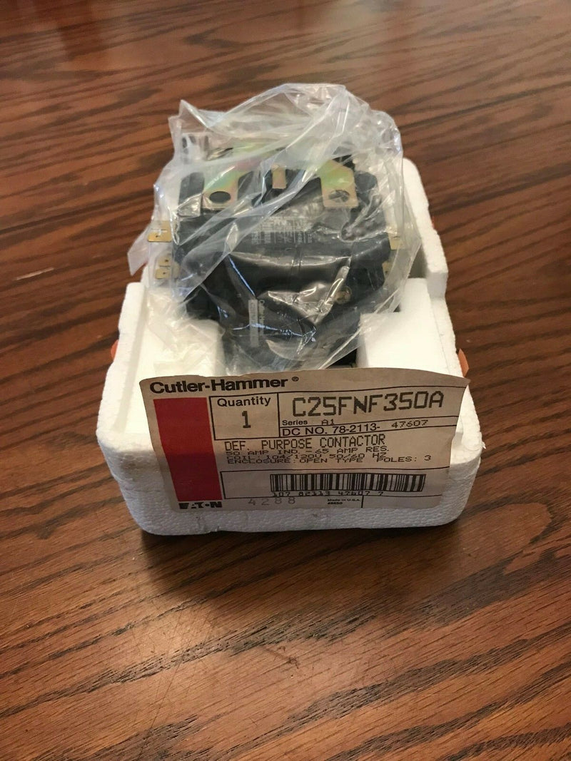 (New In Box) Cutler Hammer C25-Fnf350a 50 Amp 3 Pole Contactor