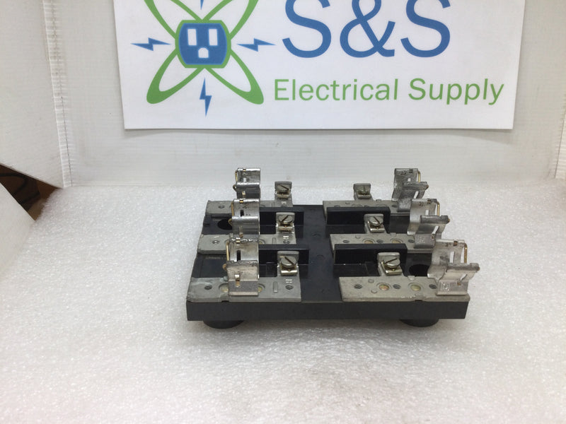 Industrial Fuse Retaining Block Holds 3 Class RK5 Fuses 600VAC