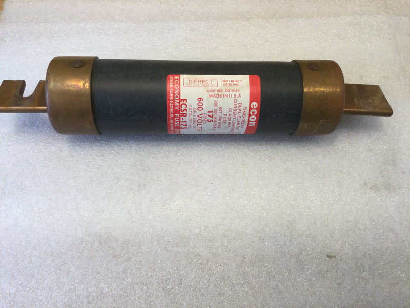 Econ ECSR-175 175 Amp 600V Time-Delay Dual-Element Class RK5 Fuse