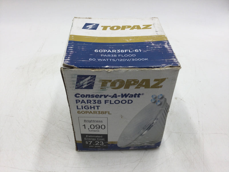 Topaz Lighting Flood Light PAR38FL 60W 120V 3000K