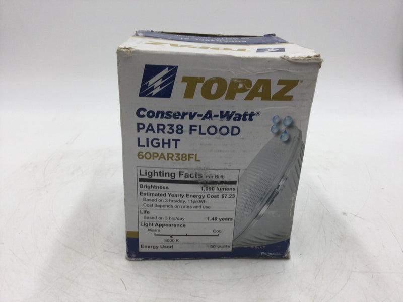 Topaz Lighting Flood Light PAR38FL 60W 120V 3000K