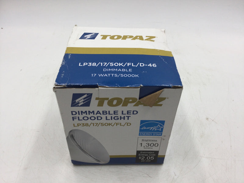 Topaz Dimmable LED Flood Light LP38/17/50K/FL/D 17W 120V 5000K