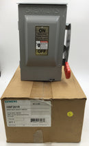 Siemens HNF261R 30 Amp 2 Pole 600V Nema 3R Non-Fused Heavy Duty Safety Switch