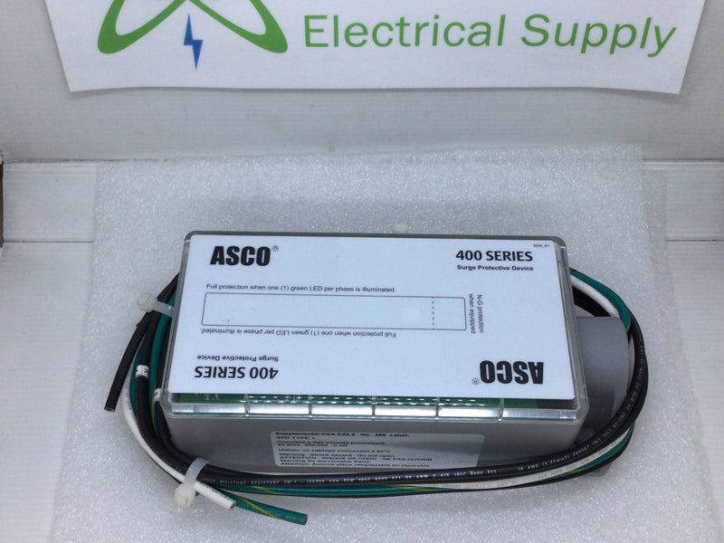 Asco 400 Series Surge Protective Device 425120YP10AWSJ10 TE02XCS10 208y/120v 50/60Hz