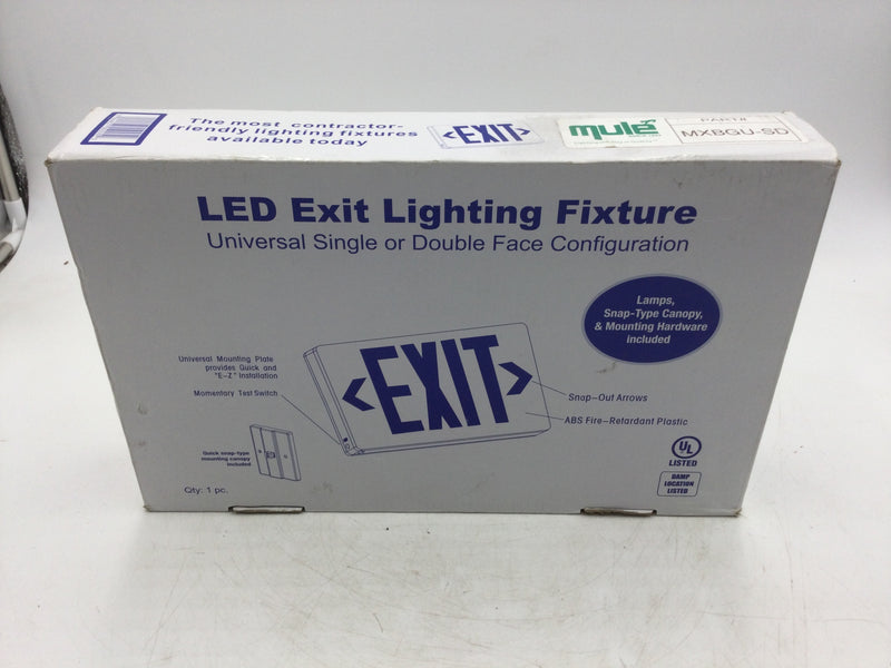 Mule Lighting MXBGU-SD LED Exit Lighting Fixture Universal Single or Double Face Configuration