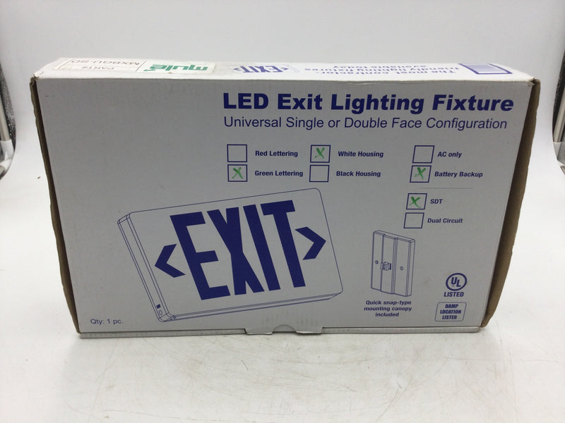 Mule Lighting MXBGU-SD LED Exit Lighting Fixture Universal Single or Double Face Configuration