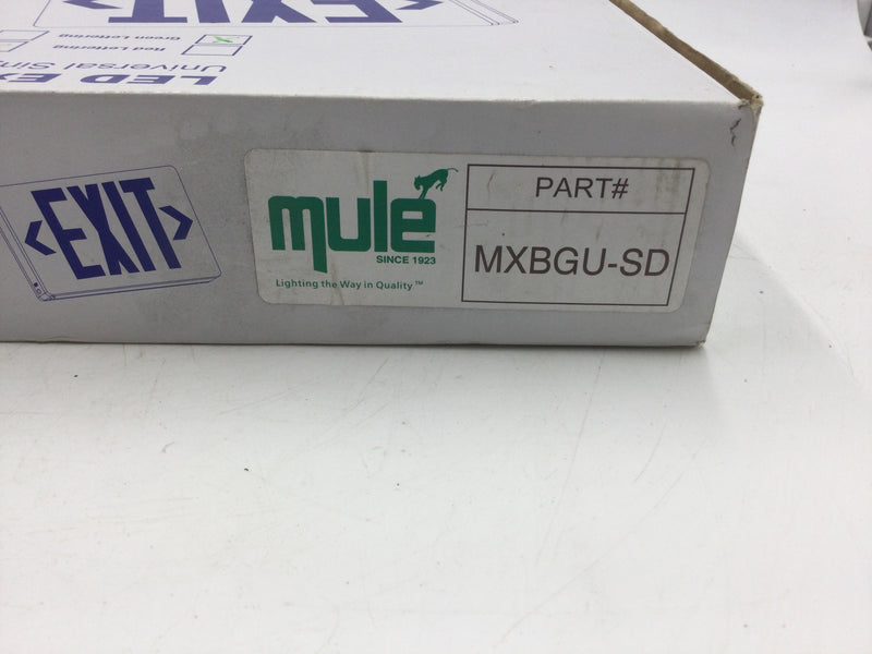 Mule Lighting MXBGU-SD LED Exit Lighting Fixture Universal Single or Double Face Configuration