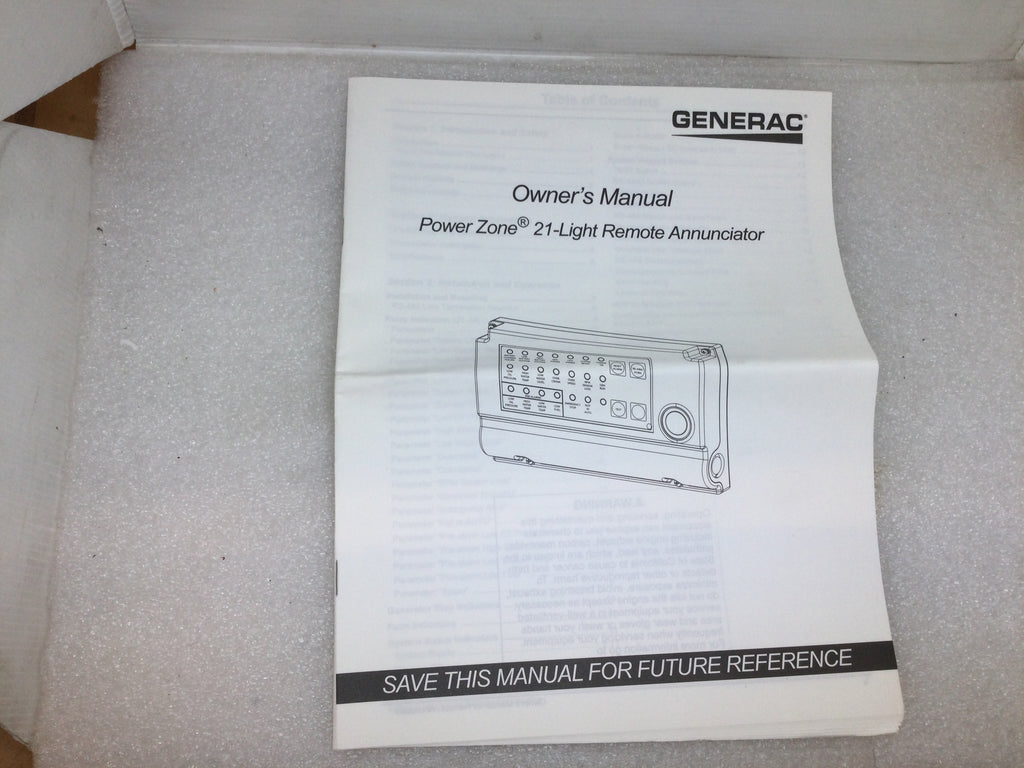Remote Control Generac Generac G009852-0 12/24V 6W Input 1A @ 30V Remote Relay Panel Type 1 E