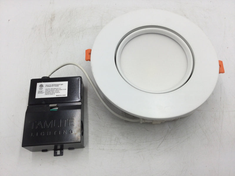 Tamlite Lighting CLY6G-CCTA/WH 6" Gimbal Recessed Light CCT Turnable 13.5W