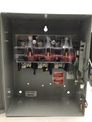 General Electric THN3361 30A 3 Pole 600V Non-Fusible Safety Switch 10 3/8" x 9"