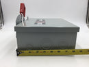 General Electric THN3361 30A 3 Pole 600V Non-Fusible Safety Switch 10 3/8" x 9"