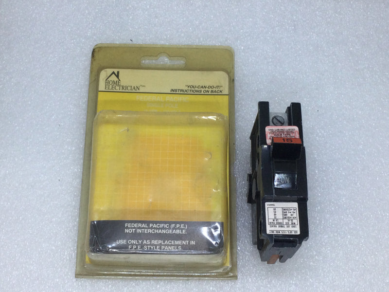 FPE Federal Pacific/Challenger NA115 15 Amp 1 Pole 120/240V Circuit Breaker
