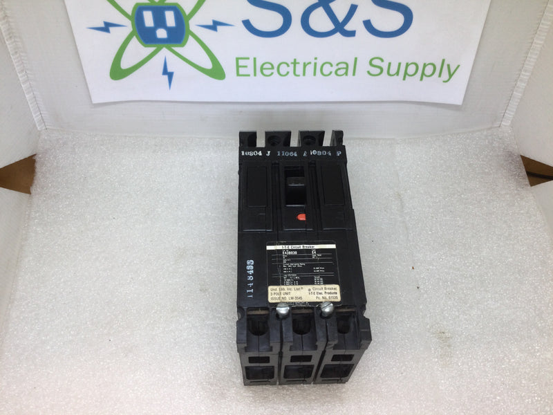 ITE E43B030 3 Pole 30 Amp 240/480V Type E Circuit Breaker