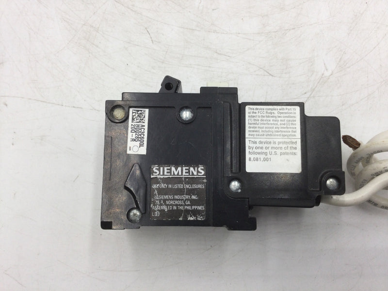 Siemens QF220 Type QPF Circuit Breaker 20 Amp GFI Ground Fault 2 pole QPF220