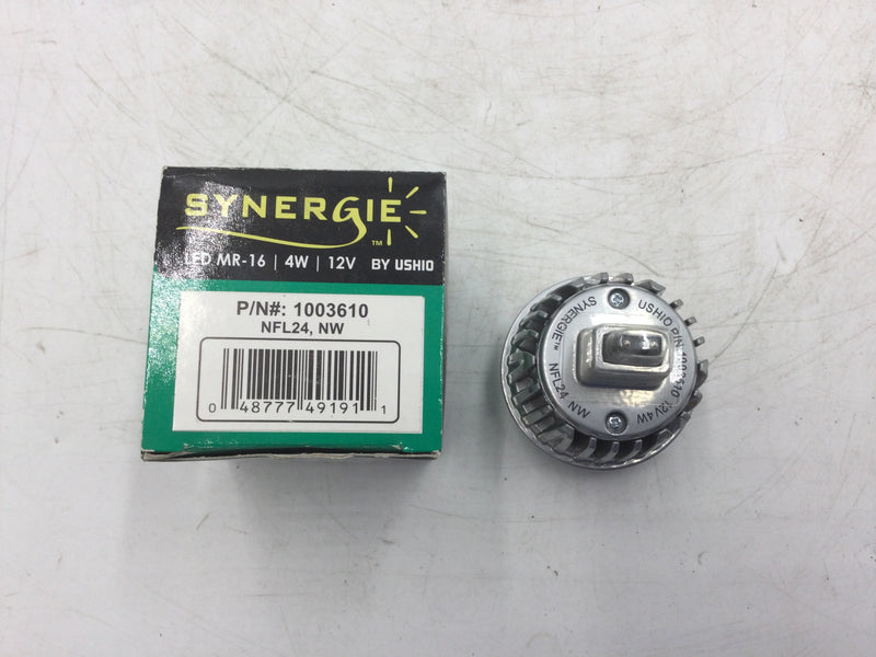 USHIO Synergie LED MR16 1003610 NFL24 NW Narrow Flood Light Beam 4W 12V