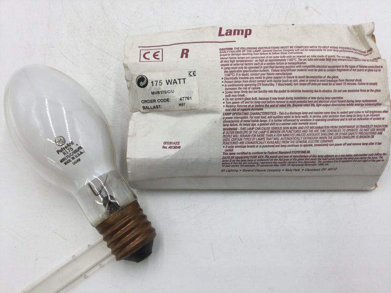 General Electric MVR175/C/U 47761 175W Multi-Vapor Lamp