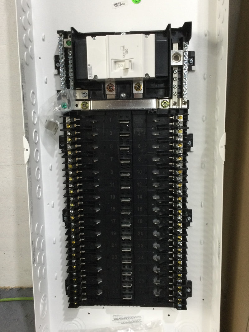 Leviton RD0-LP310-BDR 100 Amp 30 Space Nema 1 Indoor Load Center Main Breaker