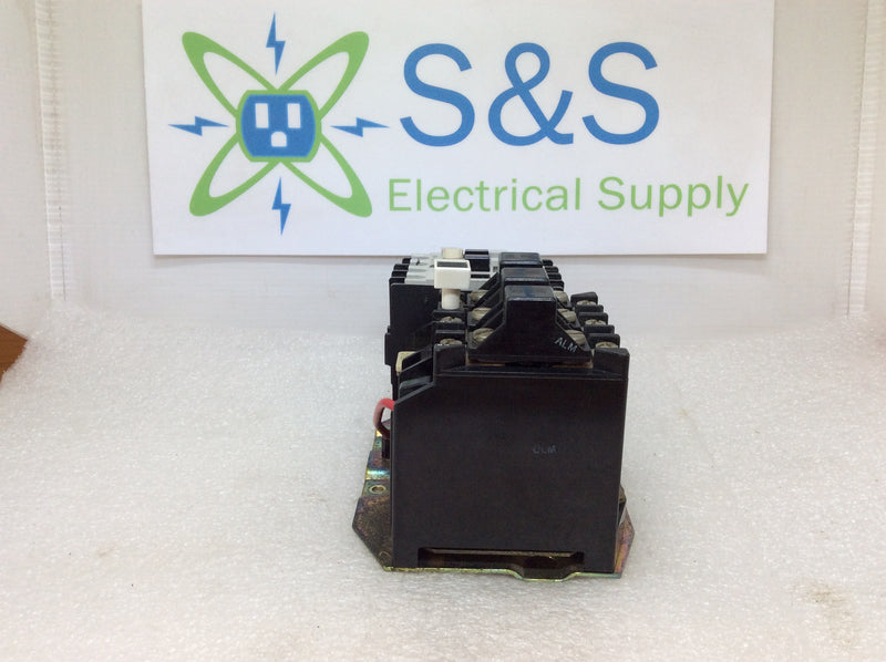 Allen-Bradley 509-TOD Series B Size 00 Starter/Contactor 9 Amp 200-575 VAC 1/3 to 2 HP with Overload Relay and 120 VAC Coil