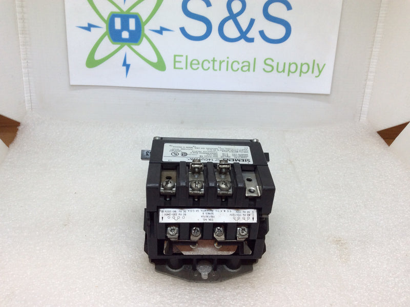 Siemens 14CU+32A* 3Ph 18A 600VAC@5hp Nema Motor Starter 110-120V/220-240V 50/60Hz Coil