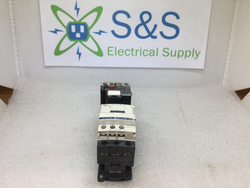 Square D/Telemecanique LC1D09 Single Phase 600VAC 7.5Hp Max Contactor With Accessory