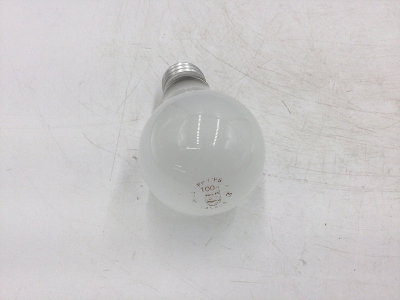Philips A21 Frosted 100W 130V Incandescent Medium Base