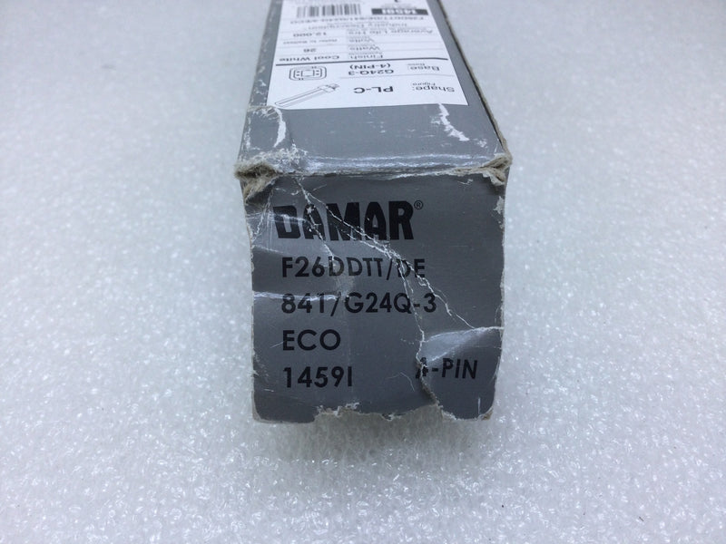 Damar F26DDTT/DE/841/G24Q-3/ECO 14591 Compact Fluorescent Double Twin Shape Tube 4-Pin