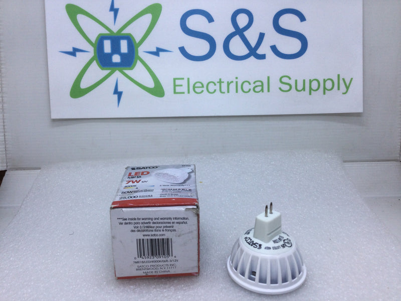 Satco S9105/S9104 LED MR16 7W 12V Dimmable Lamp
