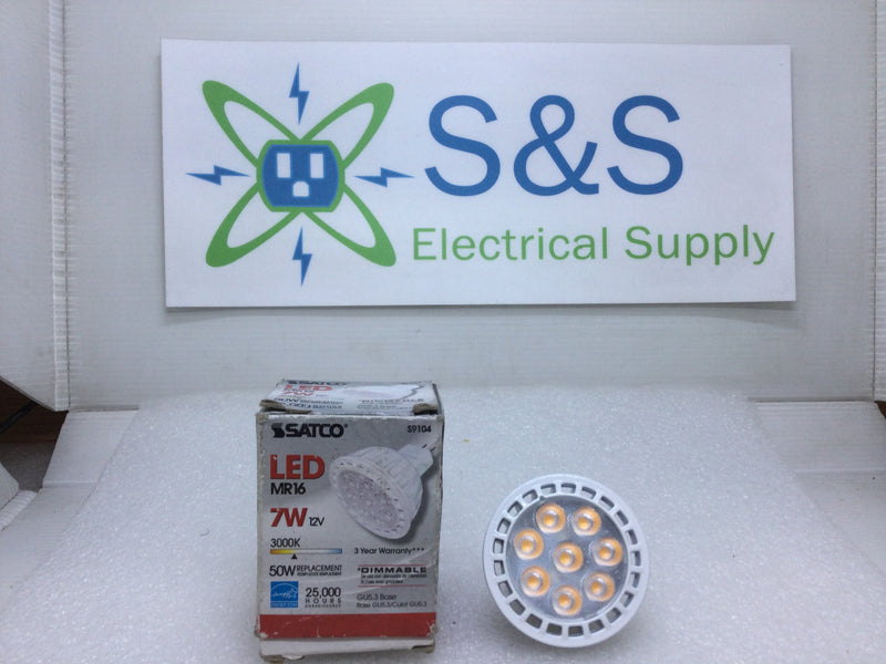 Satco S9105/S9104 LED MR16 7W 12V Dimmable Lamp