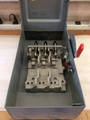 Cutler-Hammer DG323UR 3 Pole 100A 240VAC Nema3R Non-Fused Enclosed Safety Switch (New)