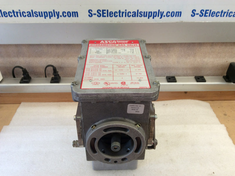 Asco AH2D112S4 Hydramotor Gas Valve 110/120V 50/60Hz 6-14 Sec Opening Time 1 Sec Closing Time