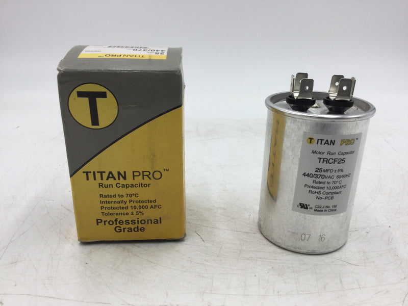 Titan Pro TRCF25 Motor Run Capacitor 440/370V