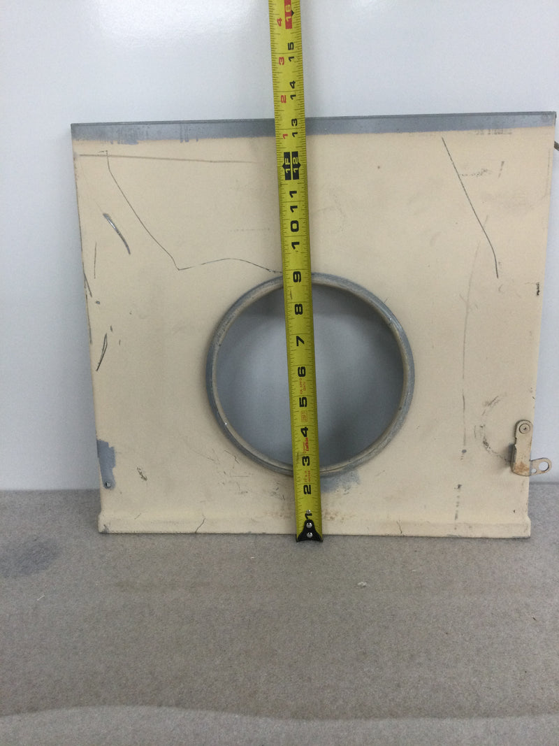 Meter Cover 14 3/8"X 13 3/8" with hinge on side, offset