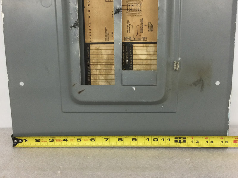 GE General Electric TM1620ST/FT 200 Amp 120/240v 3 Wire 40 Spaces Load Center Cover 21 1/4" x 15 3/8"