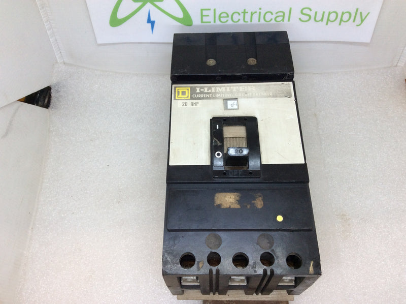 Square D IF36020 20 Amp 600v 3 Pole  Current Limiting Circuit Breaker