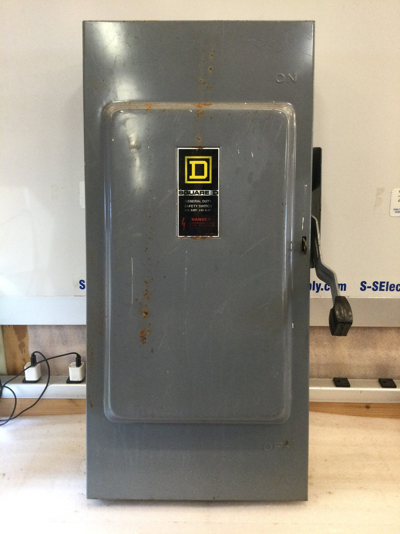 Square D D324N 200A 240VAC 3 Pole 4 Wire Fusible Safety Switch/Disconnect
