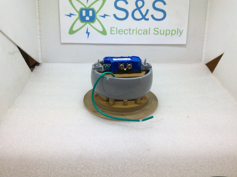 Arlington FLBC4560DMB 4.5" Recessed Concrete Box Brass Cover Kit With TR Decora Recep