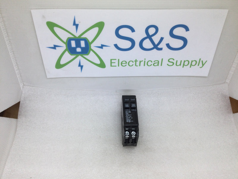 Cutler Hammer BD1520 A1520 Type BRD & A Twin Circuit Breaker 15/20 Amp 120/240 Volt