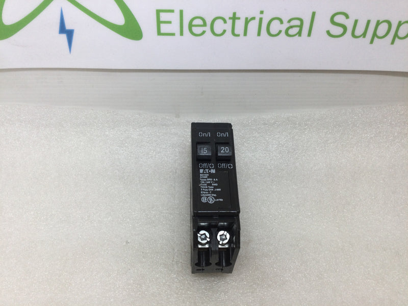 Cutler Hammer BD1520 A1520 Type BRD & A Twin Circuit Breaker 15/20 Amp 120/240 Volt