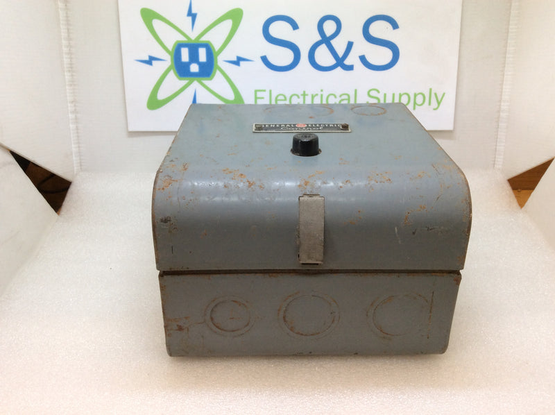 GE/General Electric CR106 3Ph 600VAC 5HP Max Enclosed Magnetic Starter Control