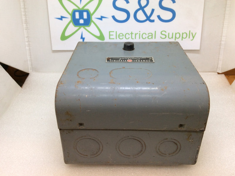 GE/General Electric CR106 3Ph 600VAC 5HP Max Enclosed Magnetic Starter Control